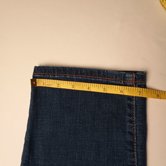 Ella Moss Jeans Size 14/31 Cropped  High Waist Straight Medium Dark Wash - Picture 10 of 10